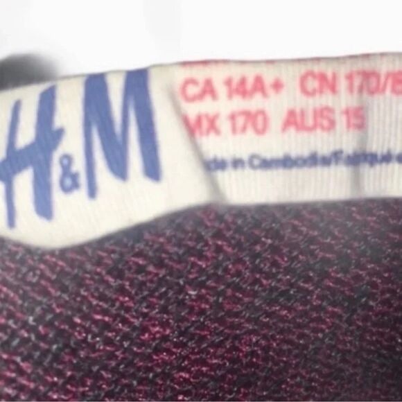 H&M Y2K Sweater Red Animal Print ‘Team NYC 48’ Semi Sheer Sparkling Size M EUC - Picture 2 of 16